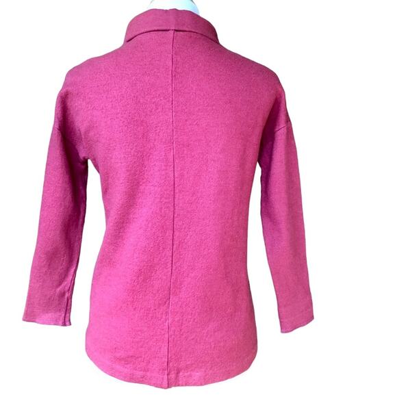 COS mock neck wool cotton blend sweater mauve/rose sz xs - Picture 2 of 5
